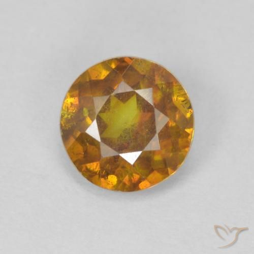 0.95ct 天然 金棕色 闪锌矿, 圆形的, SI-I1