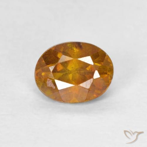 0.67ct 天然 金棕色 闪锌矿, 椭圆形, SI-I1