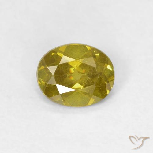 0.59ct 天然 Medium Golden Brown 闪锌矿, 椭圆形, SI-I1
