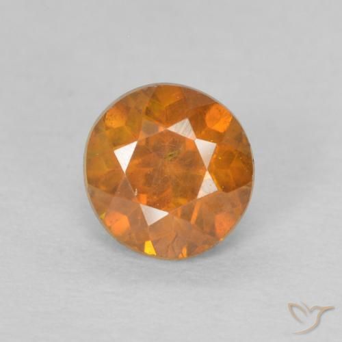 0.55ct 天然 亮橙色 闪锌矿, 圆形的, SI-I1