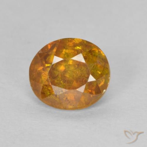 0.70ct 天然 深橙色 闪锌矿, 椭圆形, SI-I1