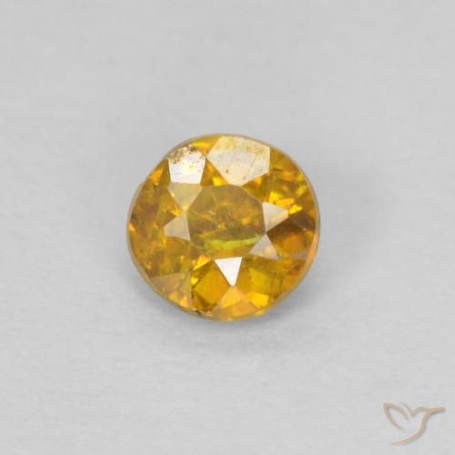 0.28ct 天然 金橙 闪锌矿, 圆形的, SI-I1