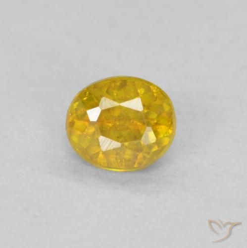 0.18ct 天然 金黄色 闪锌矿, 椭圆形, SI-I1