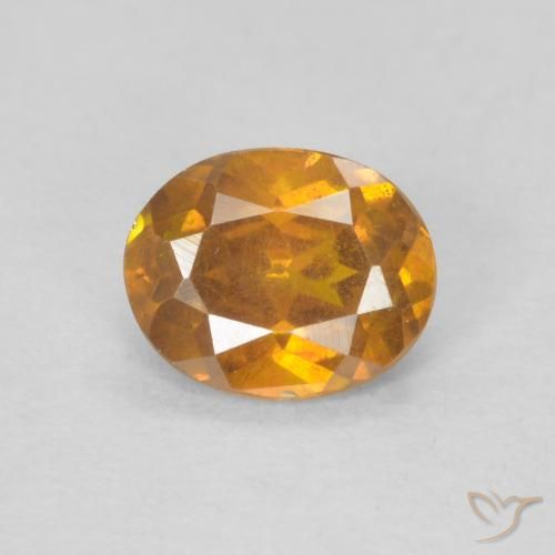 0.53ct 天然 中橙 闪锌矿, 椭圆形, SI-I1