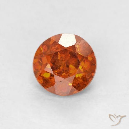 0.80ct 天然 红橙色 闪锌矿, 圆形的, SI-I1