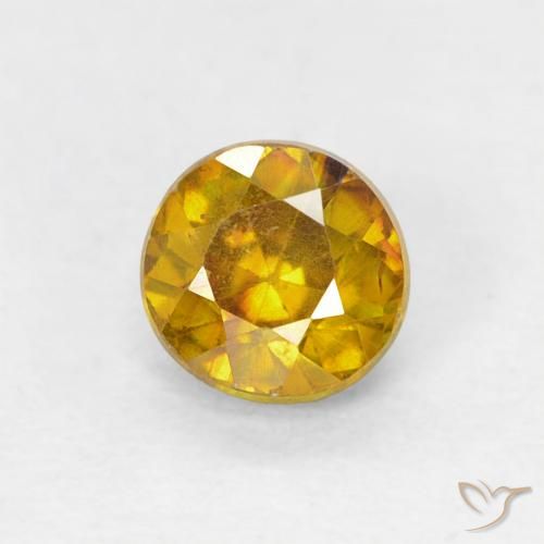 0.59ct 天然 棕黄色 闪锌矿, 圆形的, SI-I1