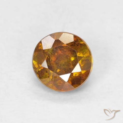 0.61ct 天然 金棕色 闪锌矿, 圆形的, SI-I1