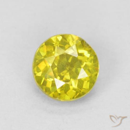 0.60ct 天然 玉米黄 闪锌矿, 圆形的, SI-I1