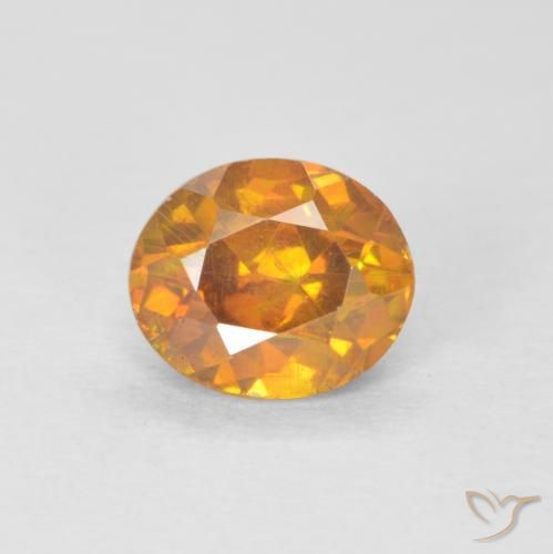 1.19ct 天然 土橙 闪锌矿, 椭圆形, VS-SI