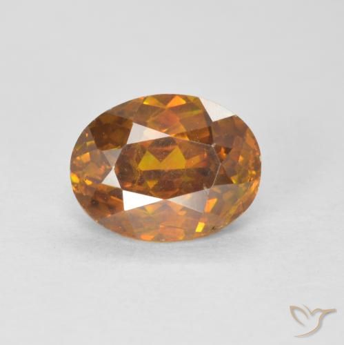 1.91ct 天然 Medium Dark-Orange 闪锌矿, 椭圆形, VS-SI