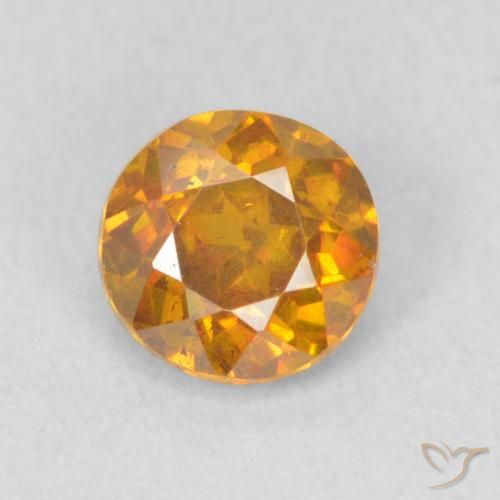 0.68ct 天然 杏橙 闪锌矿, 圆形的, VS-SI