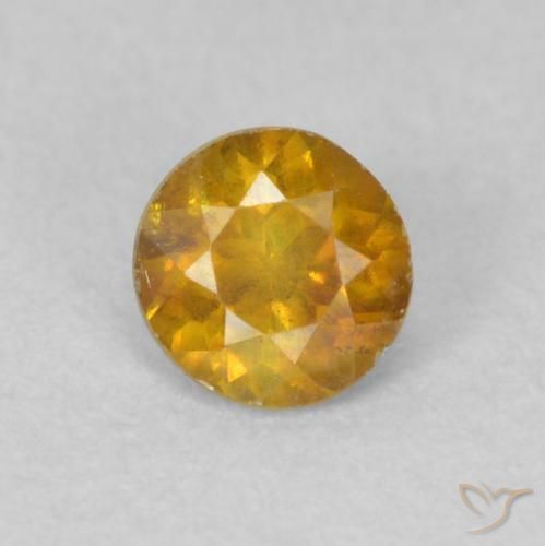 0.29ct 天然 中橙 闪锌矿, 圆形的, VS-SI