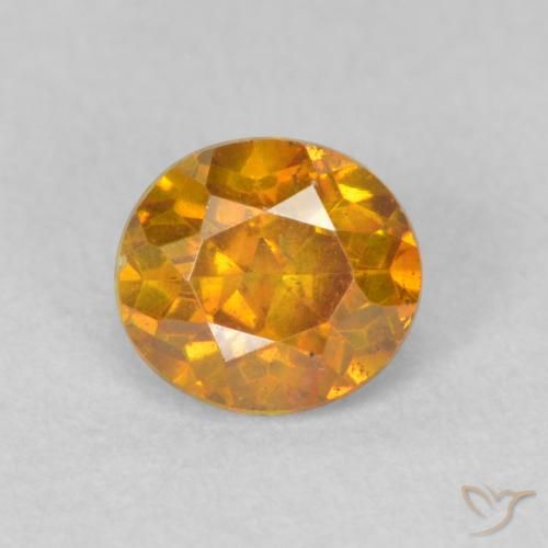 0.61ct 天然 杏橙 闪锌矿, 圆形的, VS-SI