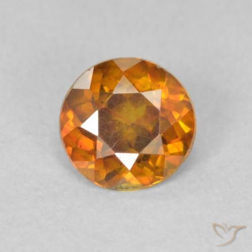 0.47ct 天然 橙棕色 闪锌矿, 圆形的, VS-SI
