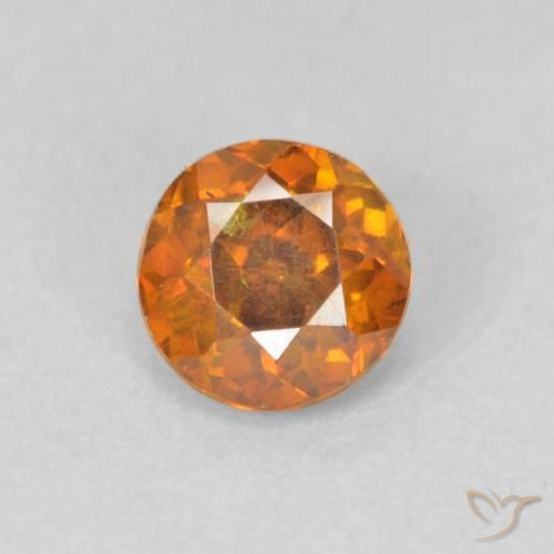 0.58ct 天然 橙棕色 闪锌矿, 圆形的, VS-SI