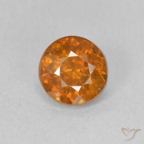 0.91ct 天然 中橙 闪锌矿, 圆形的, VS-SI