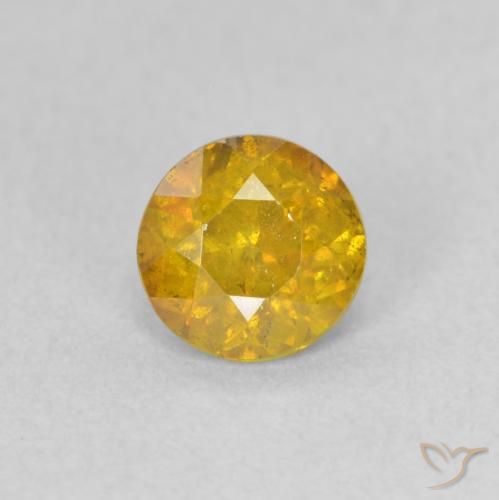 0.77ct 天然 黄金色 闪锌矿, 圆形的, VS-SI