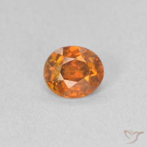 0.43ct 天然 中橙 闪锌矿, 椭圆形, VS-SI