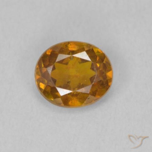 0.74ct 天然 棕橙色 闪锌矿, 椭圆形, VS-SI