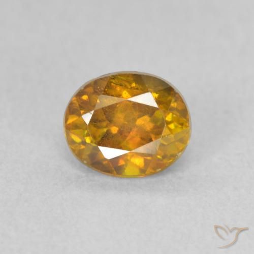 0.94ct 天然 中金 闪锌矿, 椭圆形, SI