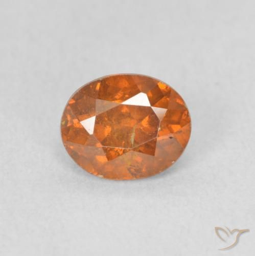 0.82ct 天然 深橙色 闪锌矿, 椭圆形, SI