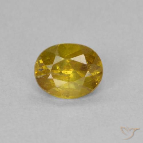 0.52ct 天然 棕黄色 闪锌矿, 椭圆形, VS-SI