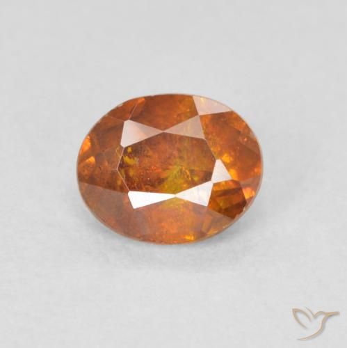 0.68ct 天然 棕橙色 闪锌矿, 椭圆形, SI