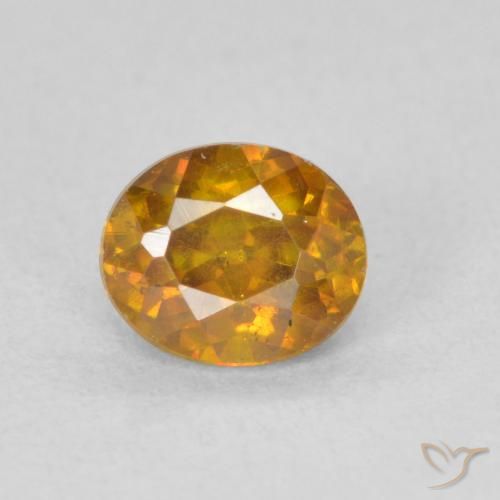 0.89ct 天然 金棕色 闪锌矿, 椭圆形, VS-SI