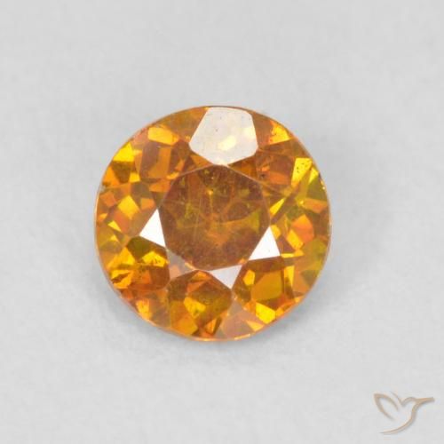 0.47ct 天然 深橙色 闪锌矿, 圆形的, SI