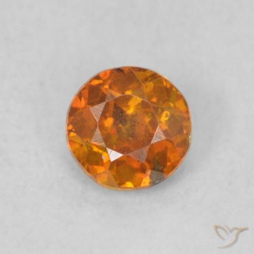 0.27ct 天然 土橙 闪锌矿, 圆形的, VS-SI
