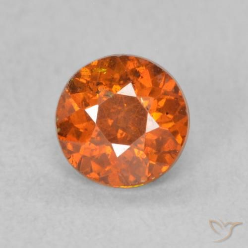 0.59ct 天然 深橙色 闪锌矿, 圆形的, VS-SI