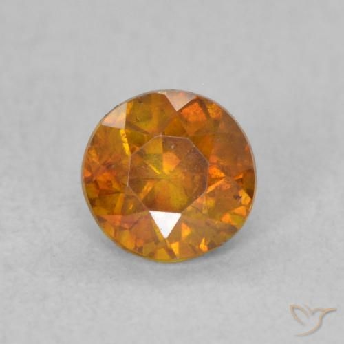 0.47ct 天然 深橙色 闪锌矿, 圆形的, VS-SI