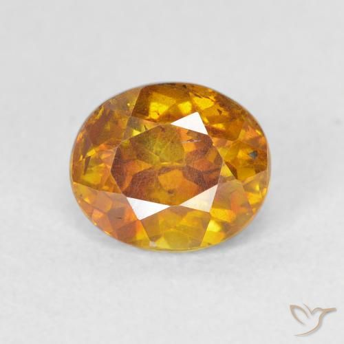 1.46ct 天然 深橙色 闪锌矿, 椭圆形, VS-SI