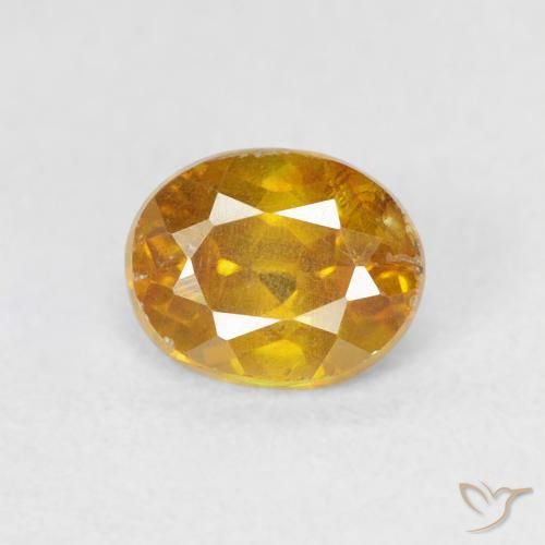 0.79ct 天然 杏橙 闪锌矿, 椭圆形, VS-SI