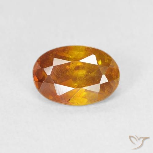 0.87ct 天然 中橙 闪锌矿, 椭圆形, VS-SI