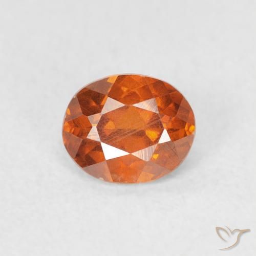 0.40ct 天然 深橙色 闪锌矿, 椭圆形, VS-SI