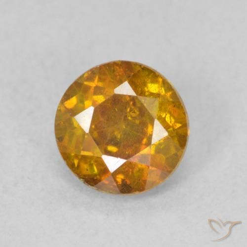 0.80ct 天然 深橙色 闪锌矿, 圆形的, SI