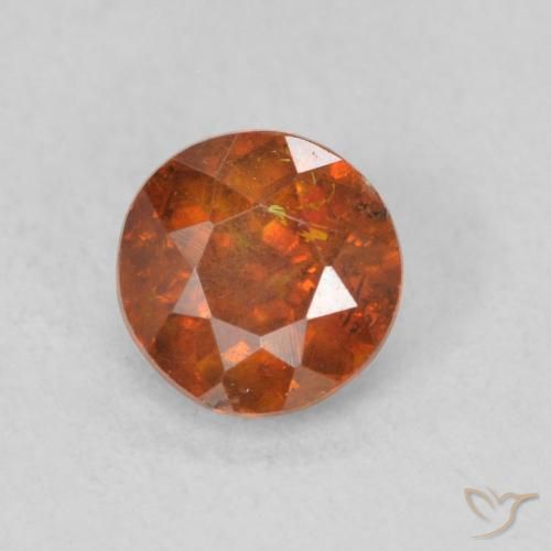 0.72ct 天然 红橙色 闪锌矿, 圆形的, SI