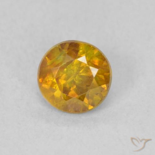 0.62ct 天然 金棕色 闪锌矿, 圆形的, SI