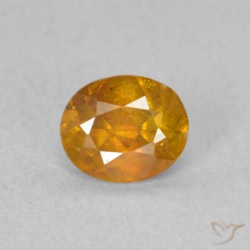 0.50ct 天然 金棕色 闪锌矿, 椭圆形, SI