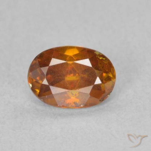 0.62ct 天然 中橙 闪锌矿, 椭圆形, SI