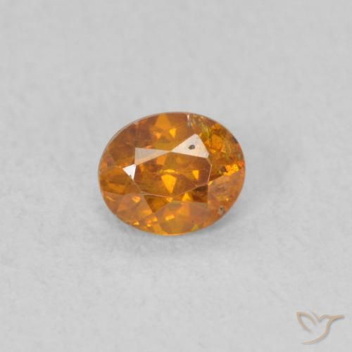 0.33ct 天然 深橙色 闪锌矿, 椭圆形, SI