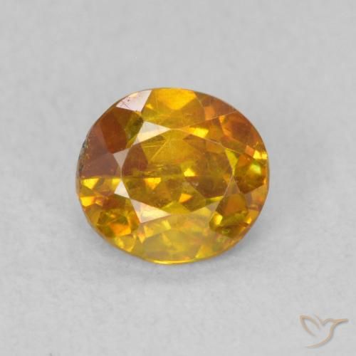 0.65ct 天然 土橙 闪锌矿, 椭圆形, SI