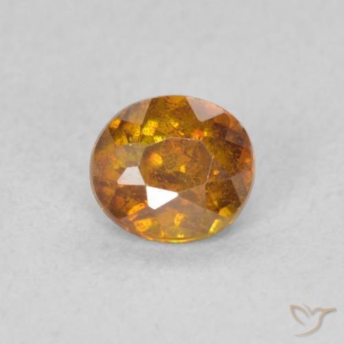 0.52ct 天然 土橙 闪锌矿, 椭圆形, SI