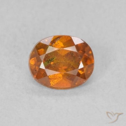0.55ct 天然 Medium Dark-Orange 闪锌矿, 椭圆形, SI