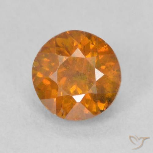 0.64ct 天然 苹果酒橙 闪锌矿, 圆形的, SI