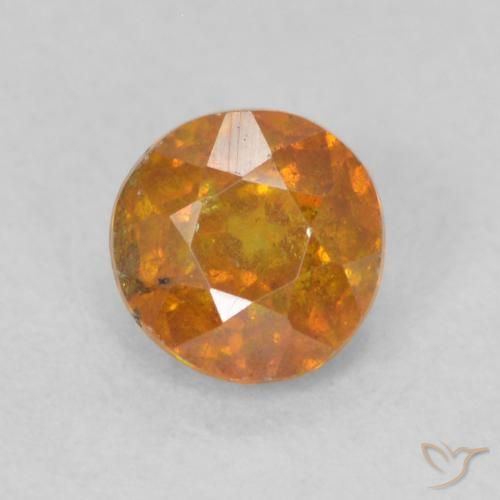 0.48ct 天然 亮橙色 闪锌矿, 圆形的, SI