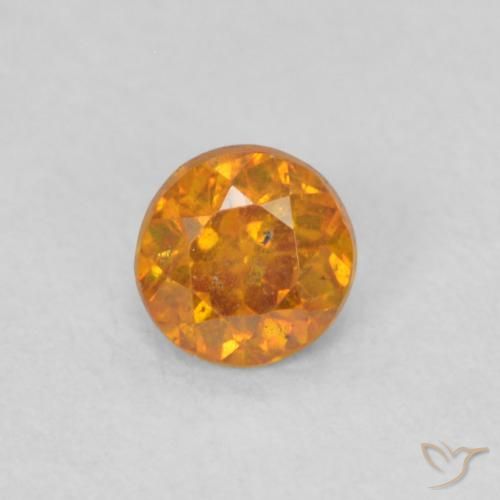 0.27ct 天然 杏橙 闪锌矿, 圆形的, SI