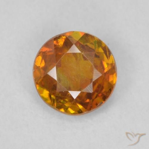0.41ct 天然 棕橙色 闪锌矿, 圆形的, SI