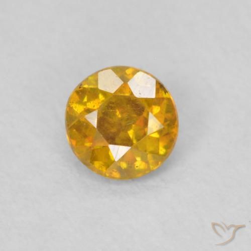 0.30ct 天然 金橙色 闪锌矿, 圆形的, SI
